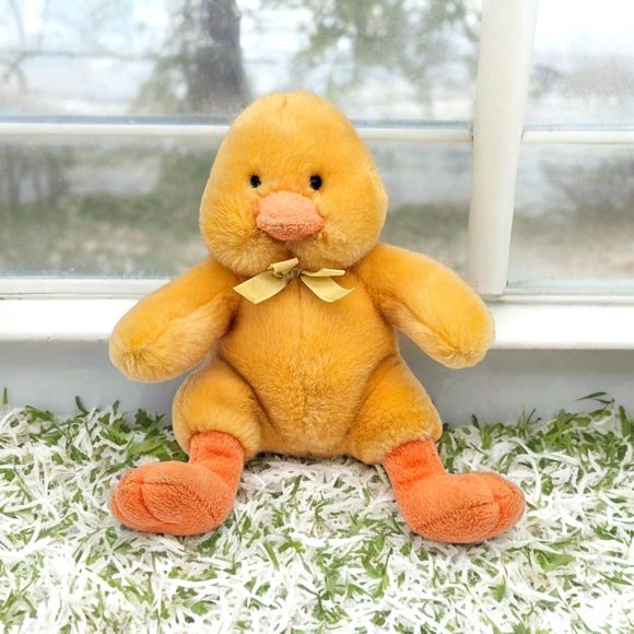 Russ Berrie Baby Chick Plush 8" Easter Basket Russ Plus Yellow Duck Soft Toy - Picture 9 of 9